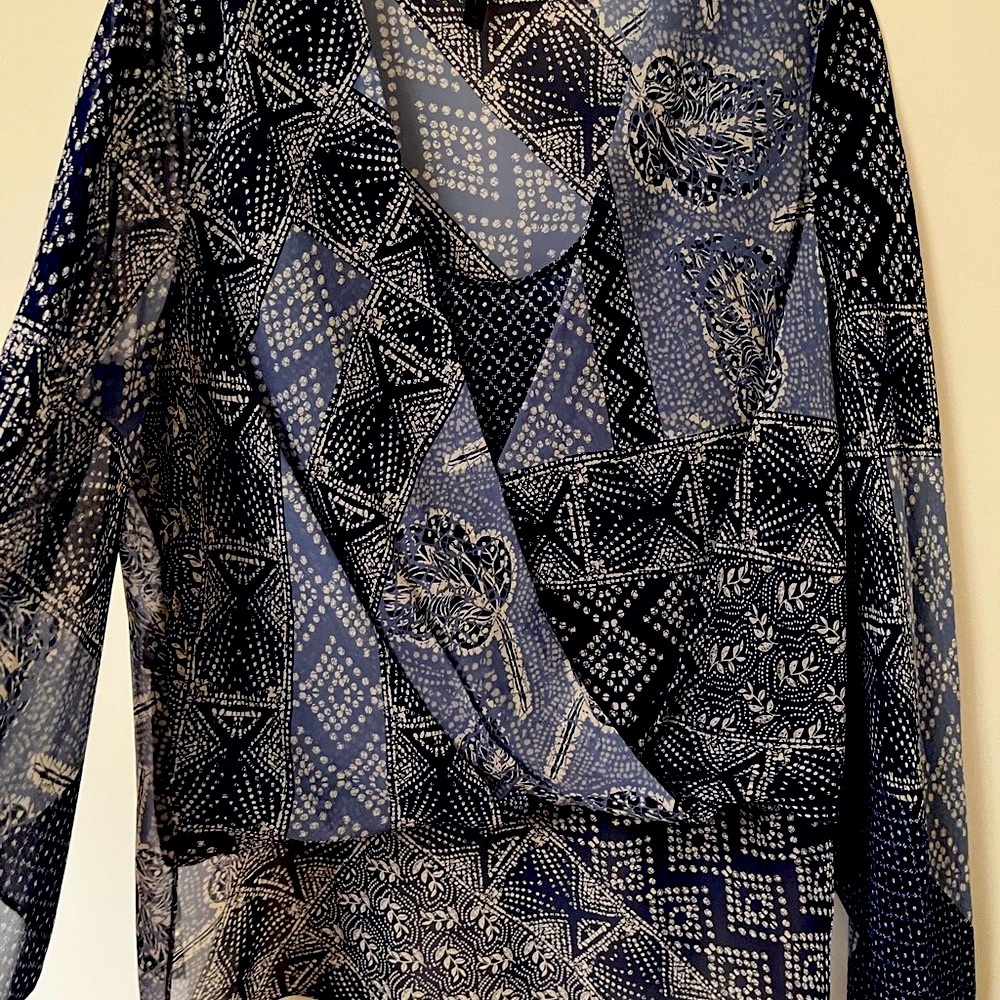 BCBG Faux Wrap Blouse